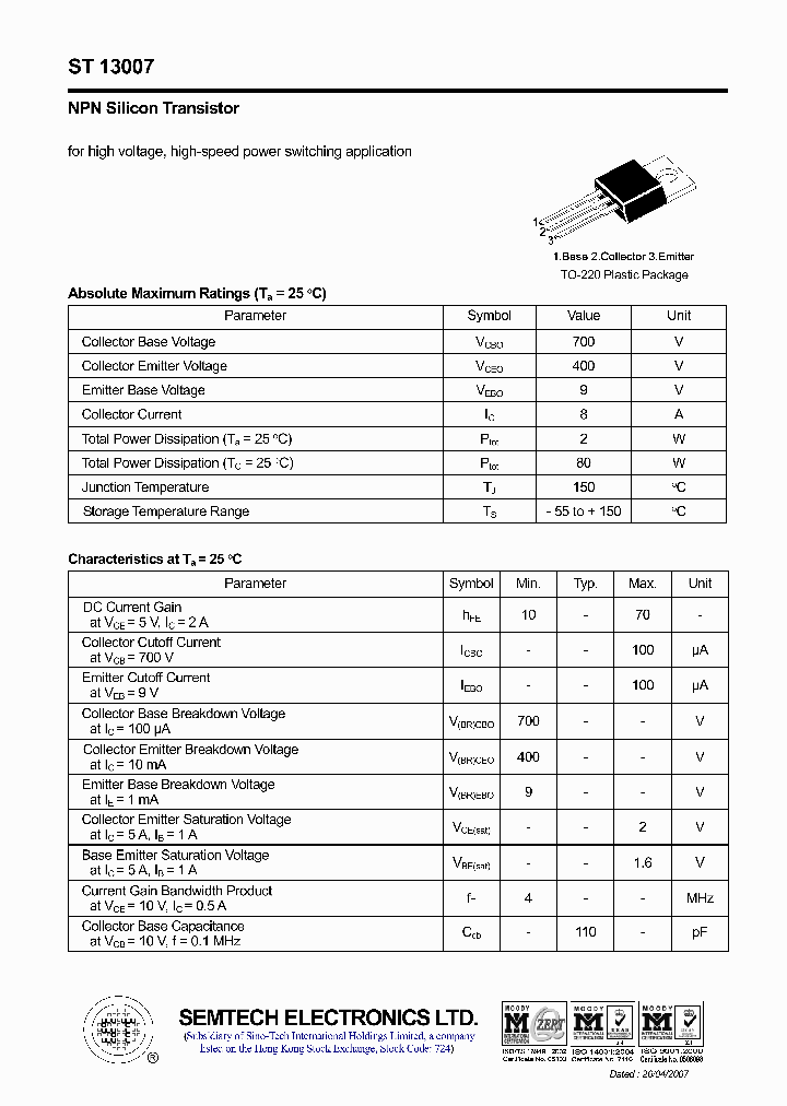 ST-13007_4992403.PDF Datasheet