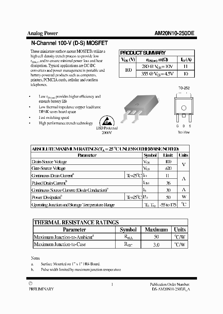 AM20N10-250DE_5012021.PDF Datasheet