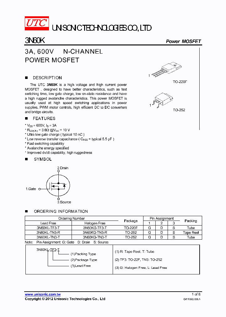 3N60KL-TF3-T_5023559.PDF Datasheet