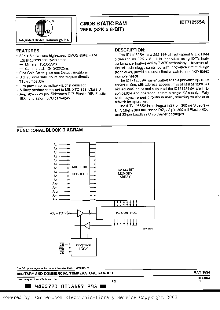 IDT71256SA15L32B_5045459.PDF Datasheet