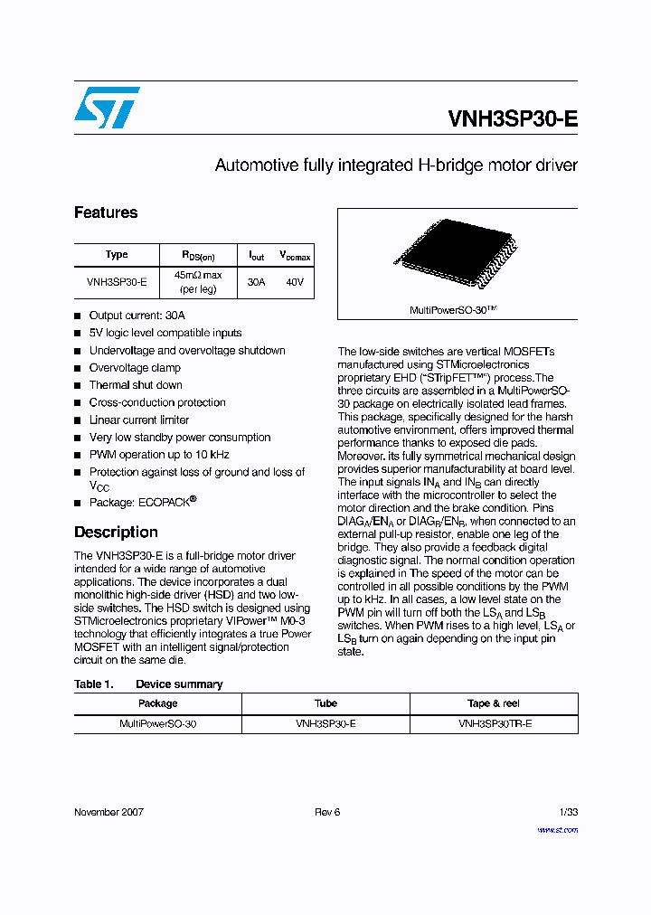 VNH3SP30-E_5046332.PDF Datasheet