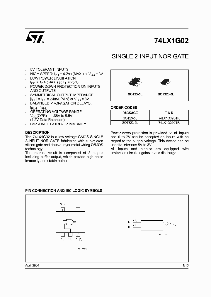 74LX1G02_5054412.PDF Datasheet