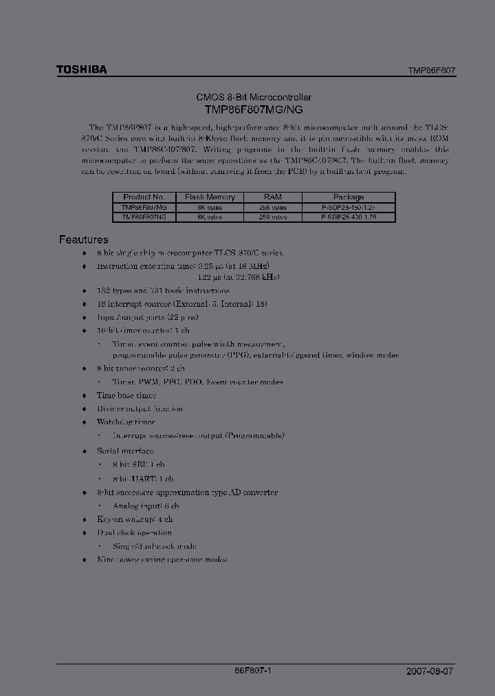 TMP86F807NG_5068332.PDF Datasheet