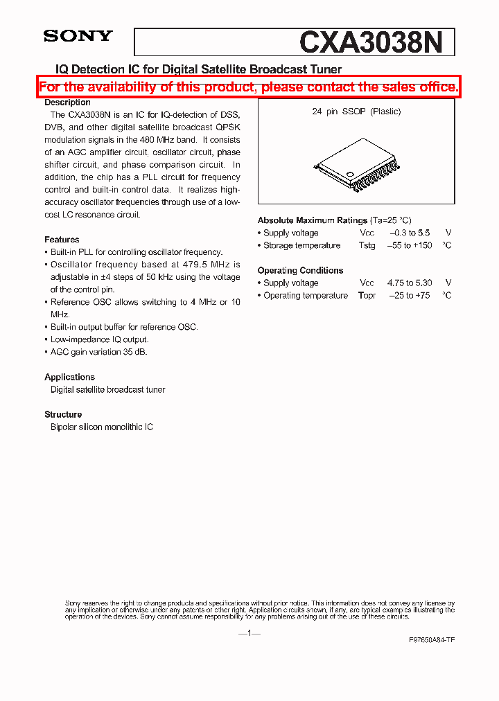 CXA3038N_5074080.PDF Datasheet