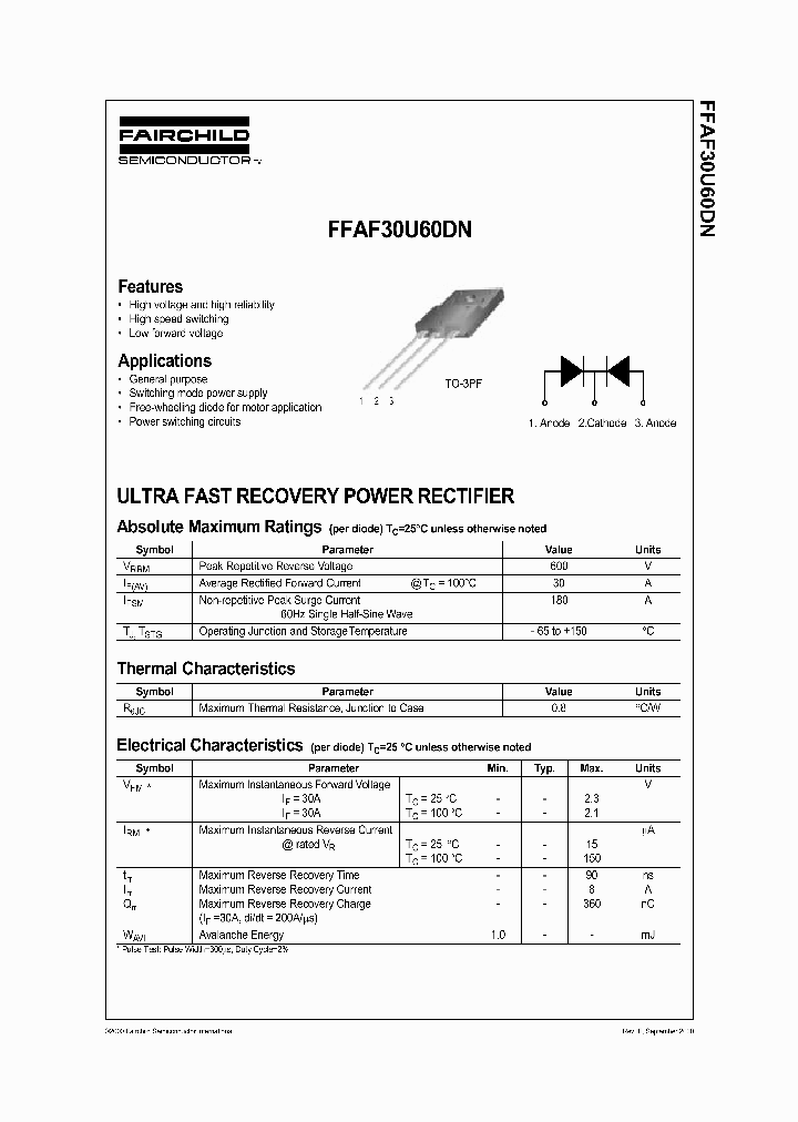 FFAF30U60DNTUNL_5097940.PDF Datasheet