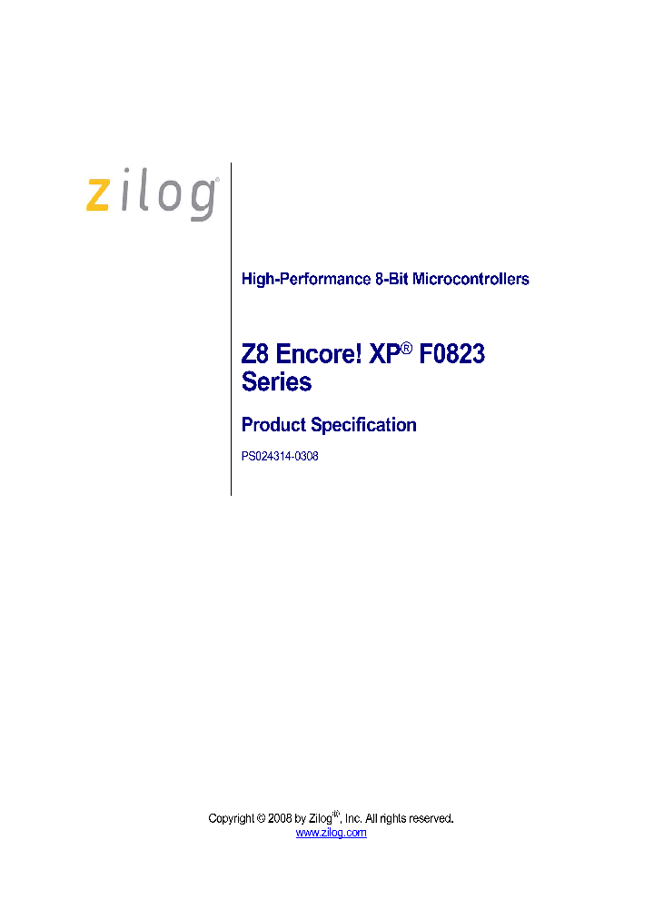 Z8F0423HH005EC_5100504.PDF Datasheet