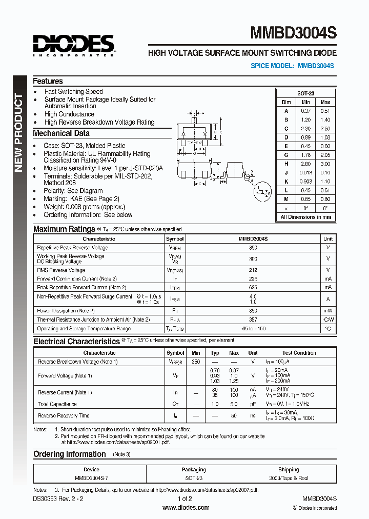 MMBD3004S_5109947.PDF Datasheet