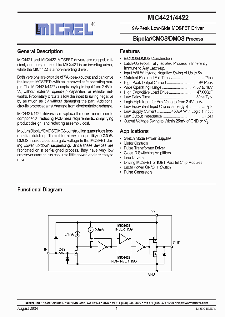 MIC4421_5137634.PDF Datasheet