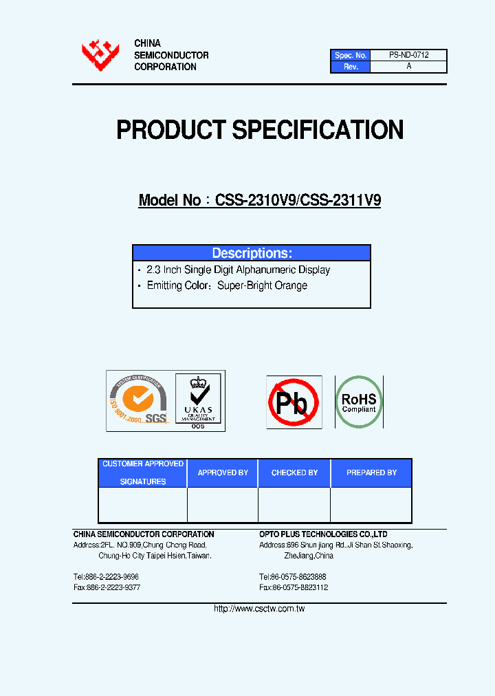 CSS-2310V9_5138804.PDF Datasheet