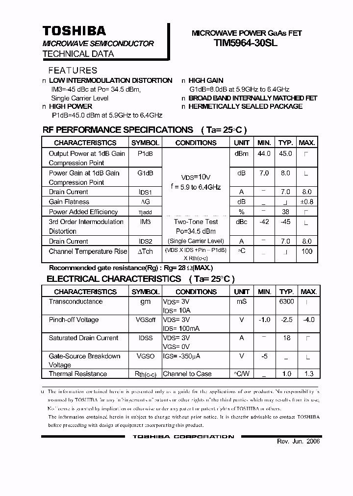 TIM5964-30SL_5143660.PDF Datasheet