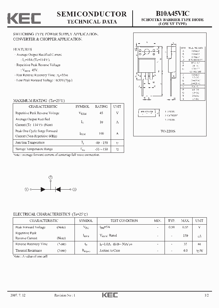 B10A45VIC07_5153175.PDF Datasheet