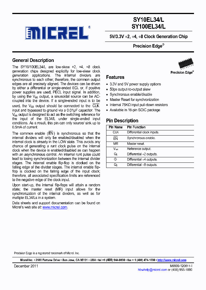 SY10EL34ZG_5175694.PDF Datasheet