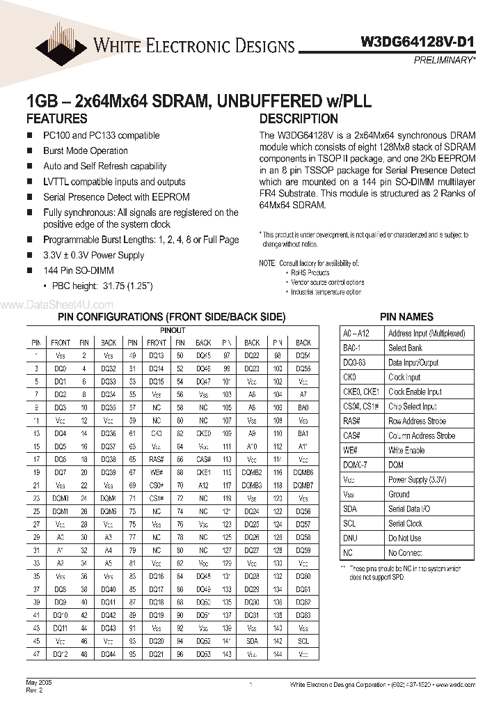 W3DG64128V-D1_5203043.PDF Datasheet