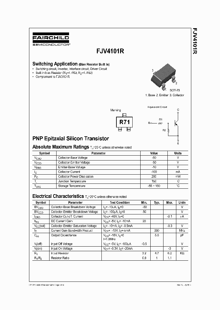 FJV4101RMTF_5217329.PDF Datasheet