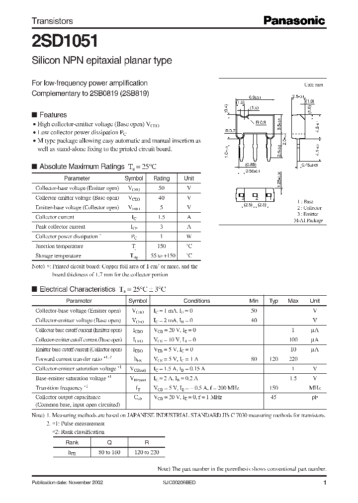 2SD1051_5219520.PDF Datasheet