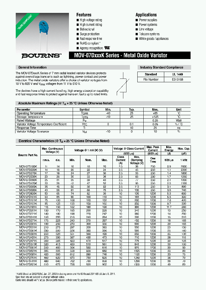 MOV-07D821K_5223929.PDF Datasheet