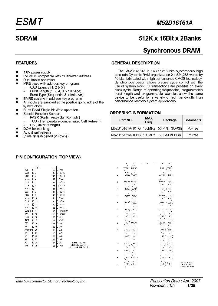 M52D16161A-10TG_5226851.PDF Datasheet
