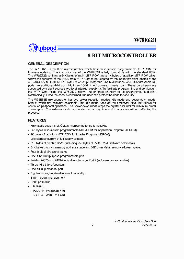 W78E62B_5257890.PDF Datasheet