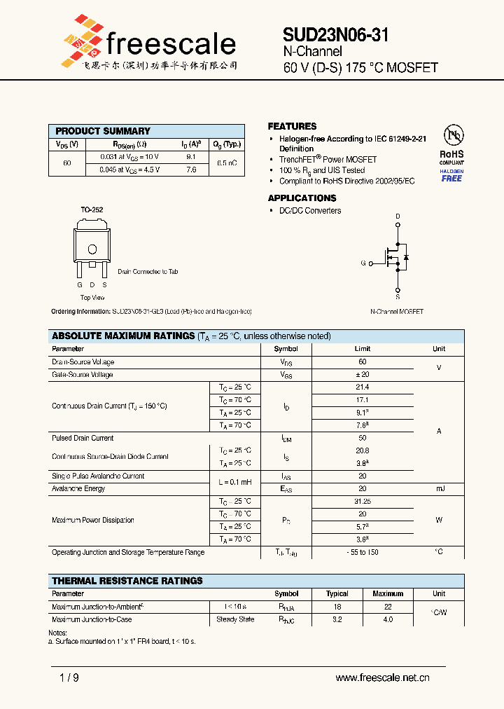 SUD23N06-31_5267319.PDF Datasheet