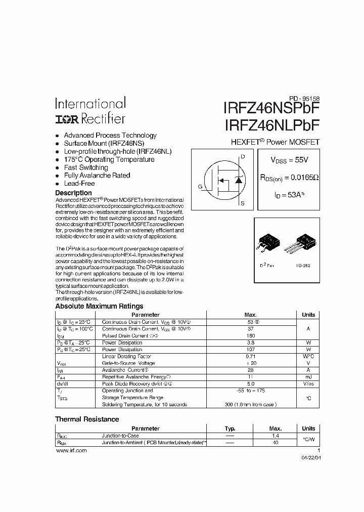 IRFZ46NLPBF_5302271.PDF Datasheet