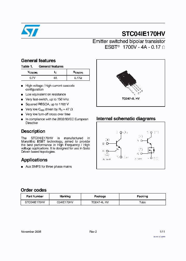 STC04IE170HV_5306580.PDF Datasheet