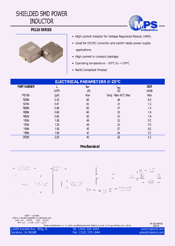 PS126-1R2M_5302789.PDF Datasheet