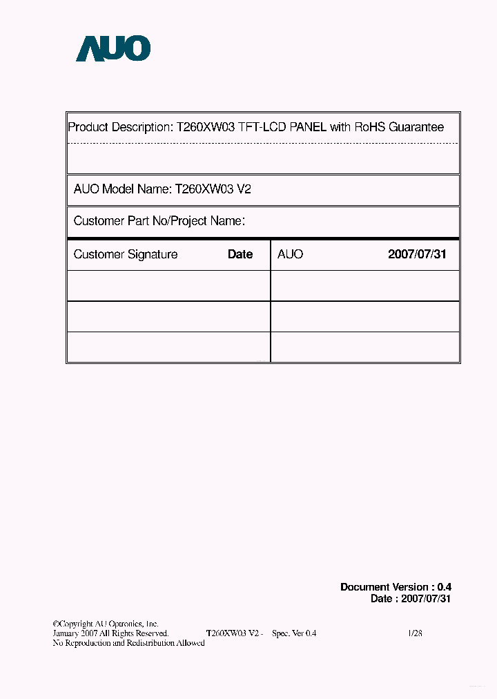 T260XW03-V2_5318912.PDF Datasheet