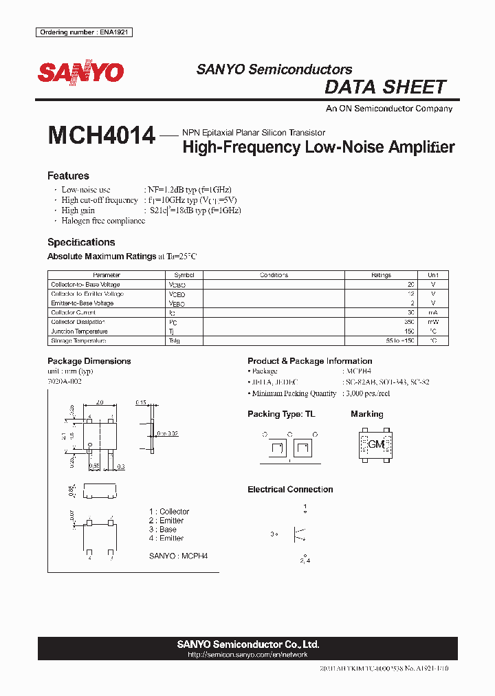 MCH4014_5319160.PDF Datasheet