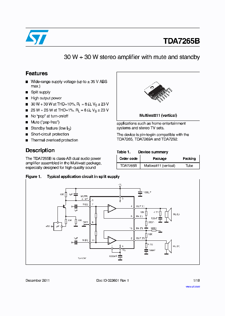 TDA7265B_5321067.PDF Datasheet