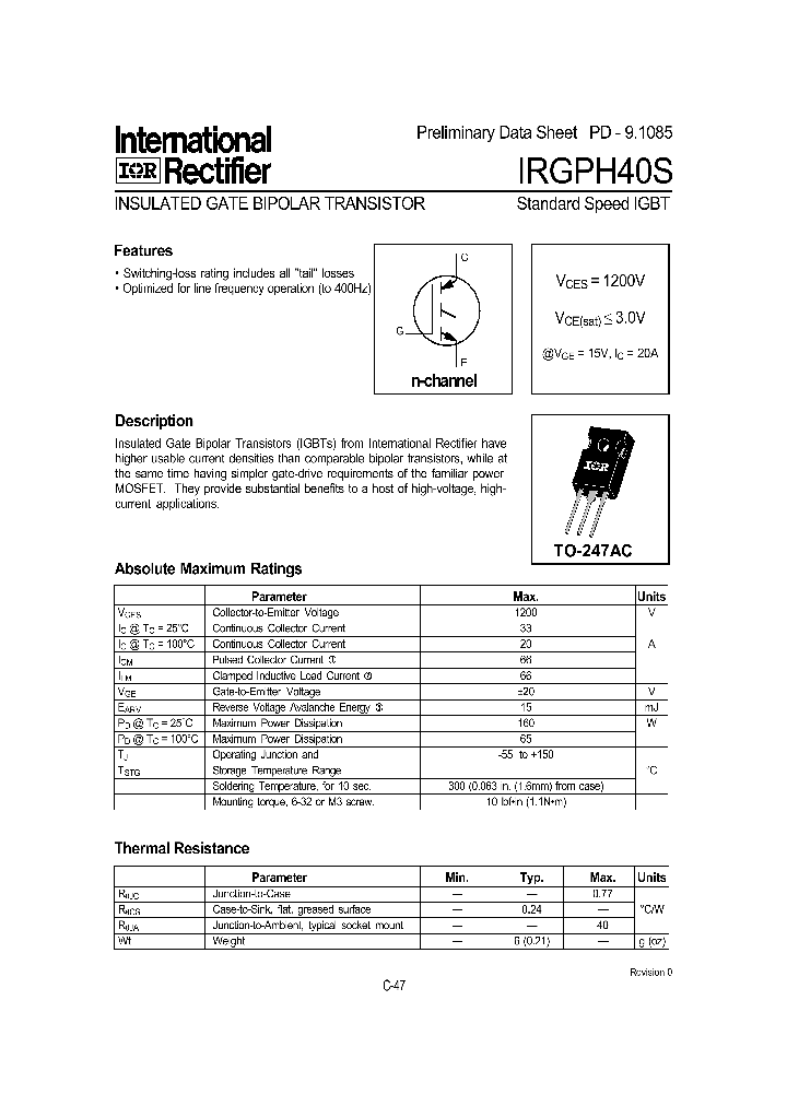 IRGPH40S_5325351.PDF Datasheet