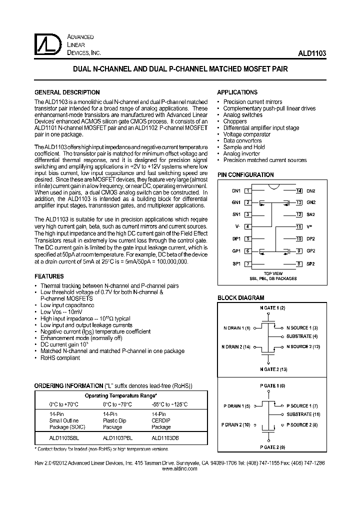 ALD1103SBL_5342069.PDF Datasheet