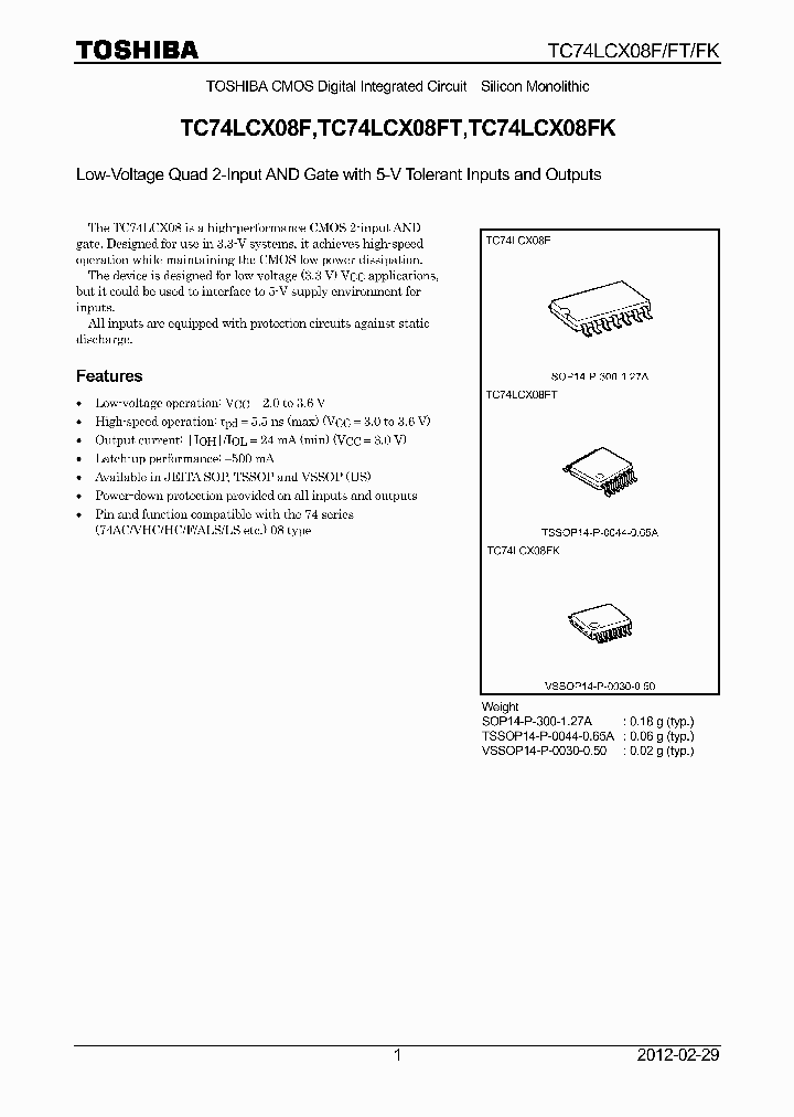 TC74LCX08FK12_5346574.PDF Datasheet