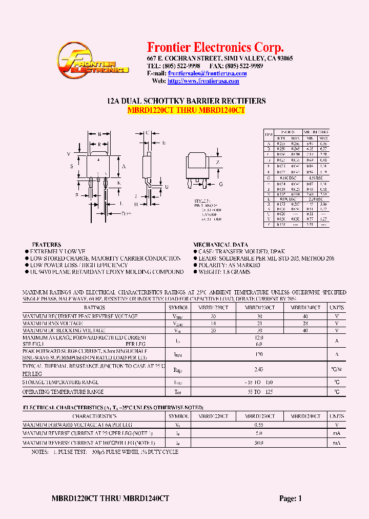 MBRD1240CT_5358220.PDF Datasheet