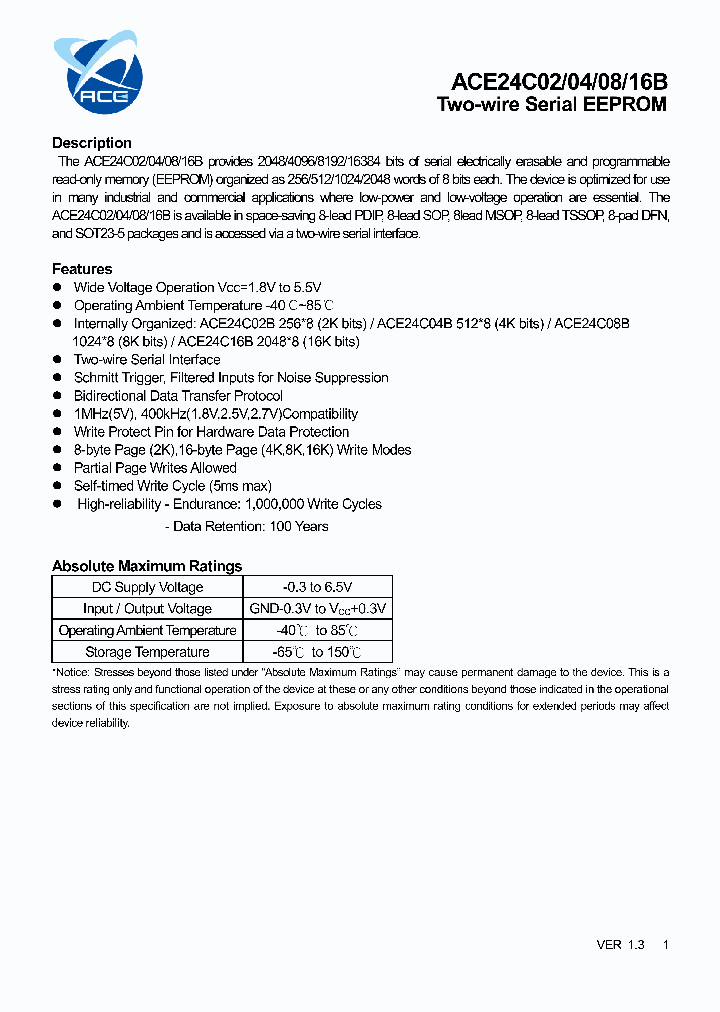 ACE24C02B_5365211.PDF Datasheet