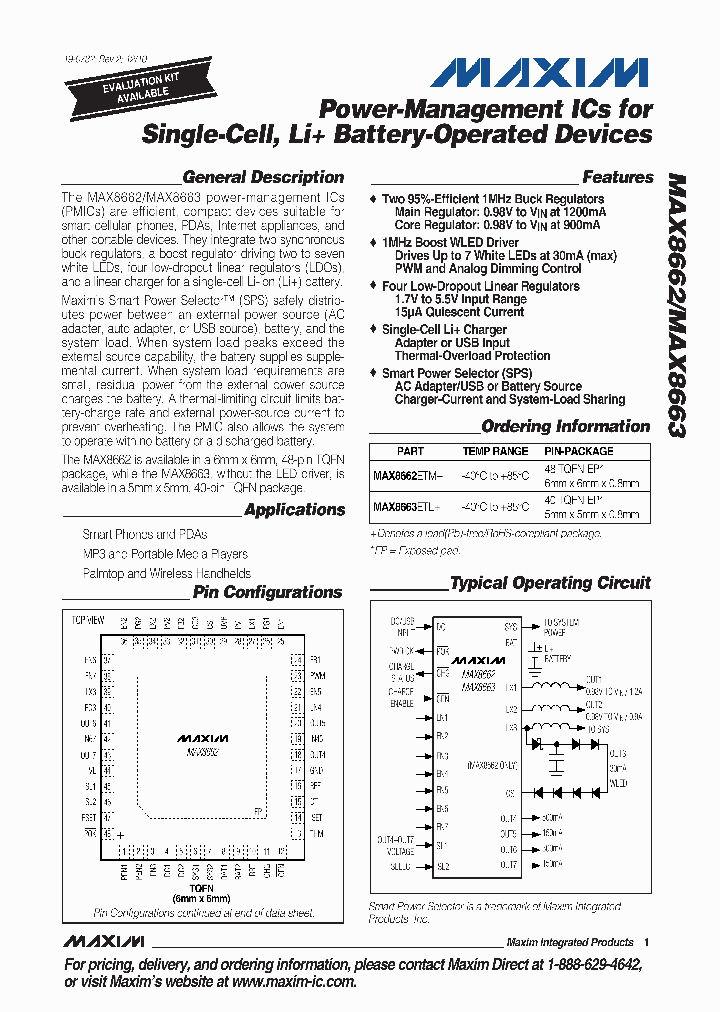 MAX8663ETLT_5383276.PDF Datasheet