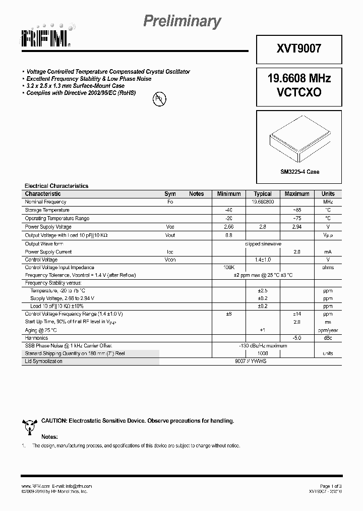 XVT9007_5383329.PDF Datasheet