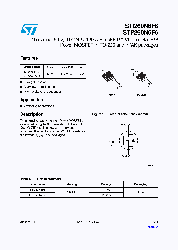 STI260N6F6_5385205.PDF Datasheet