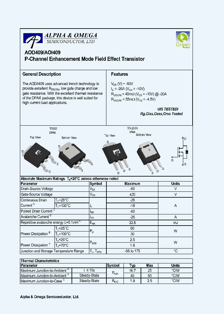 AOI409_5394088.PDF Datasheet