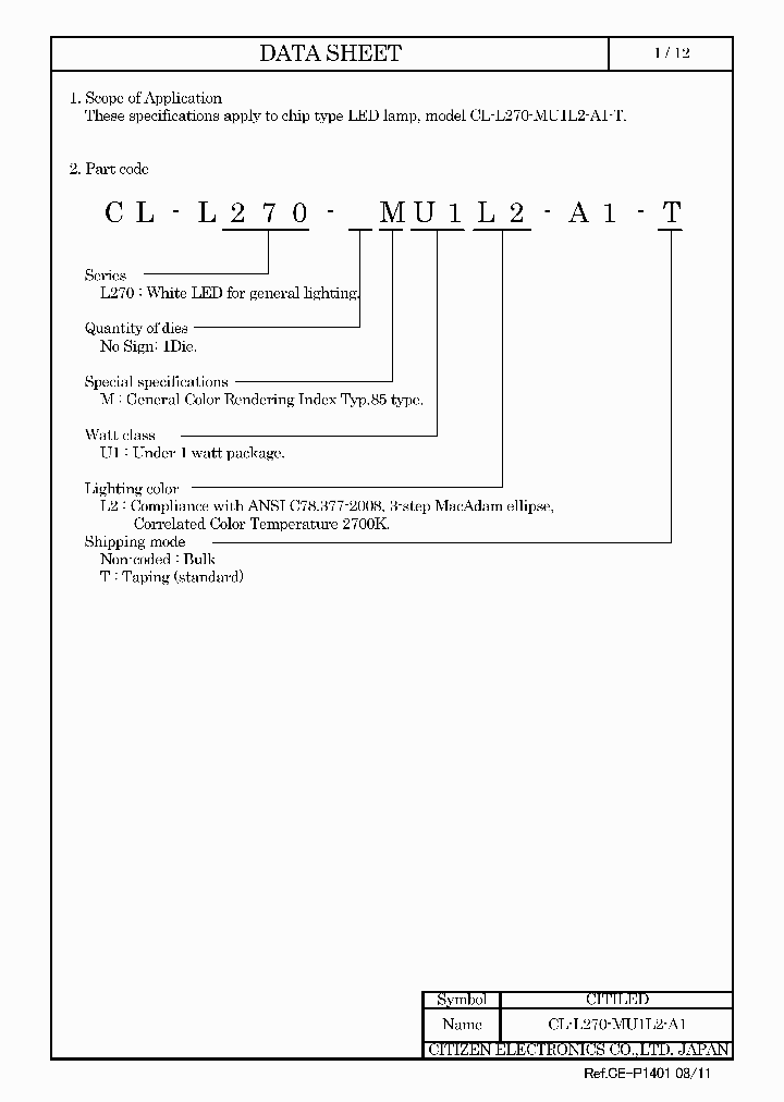 CL-L270-MU1L2-A1_5412391.PDF Datasheet