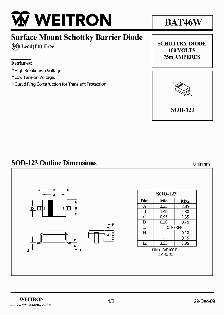 BAT46W_5415105.PDF Datasheet