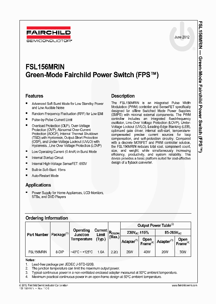 FSL156MRIN_5419062.PDF Datasheet