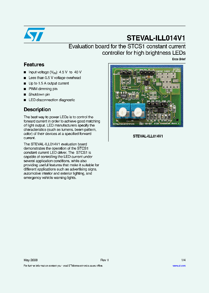 STEVAL-ILL014V1_5425716.PDF Datasheet