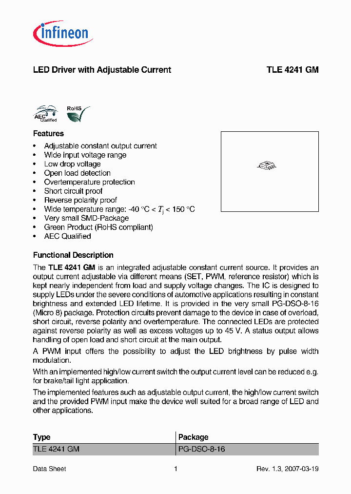 TLE4241GM07_5448607.PDF Datasheet