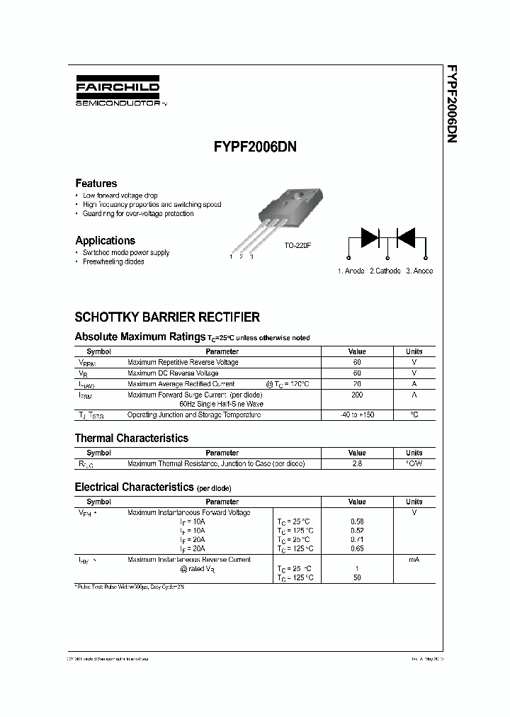 FYPF2006DNTUNL_5447313.PDF Datasheet