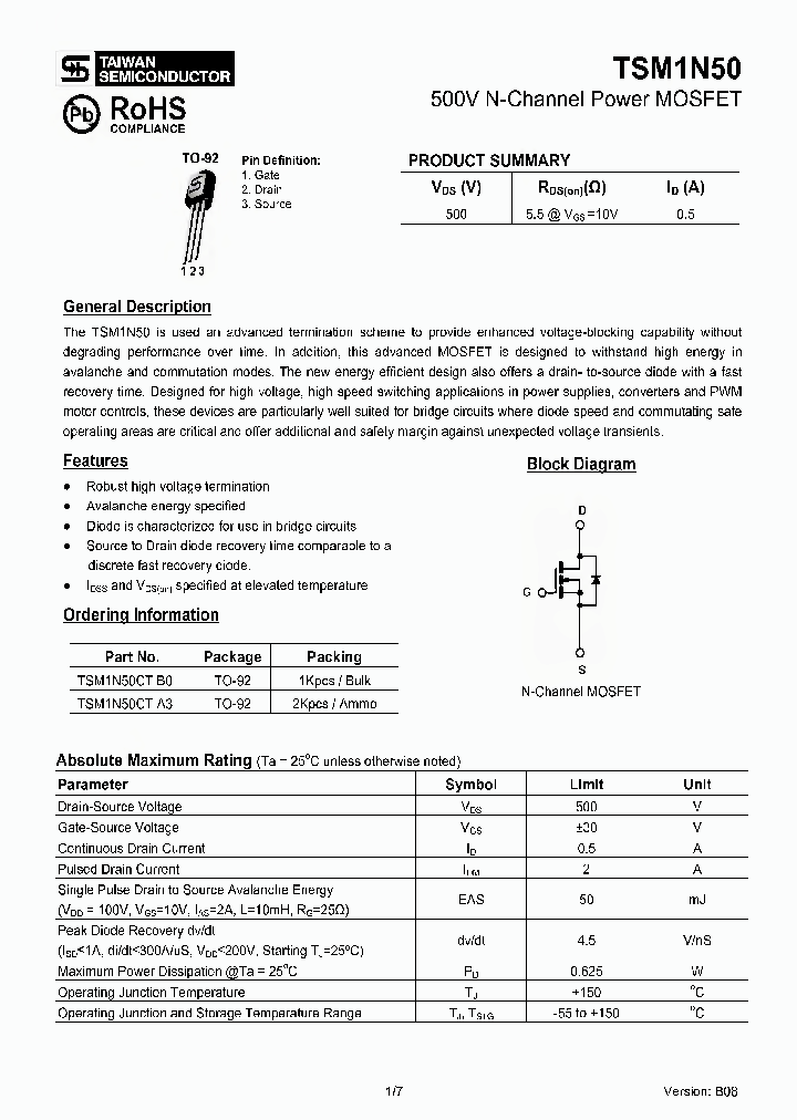 TSM1N50CTA3_5450393.PDF Datasheet