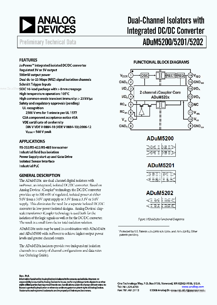 ADUM5200_5458148.PDF Datasheet