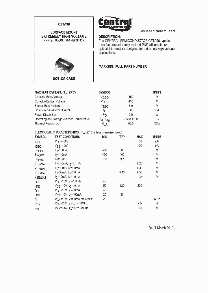 CZTA9610_5487368.PDF Datasheet