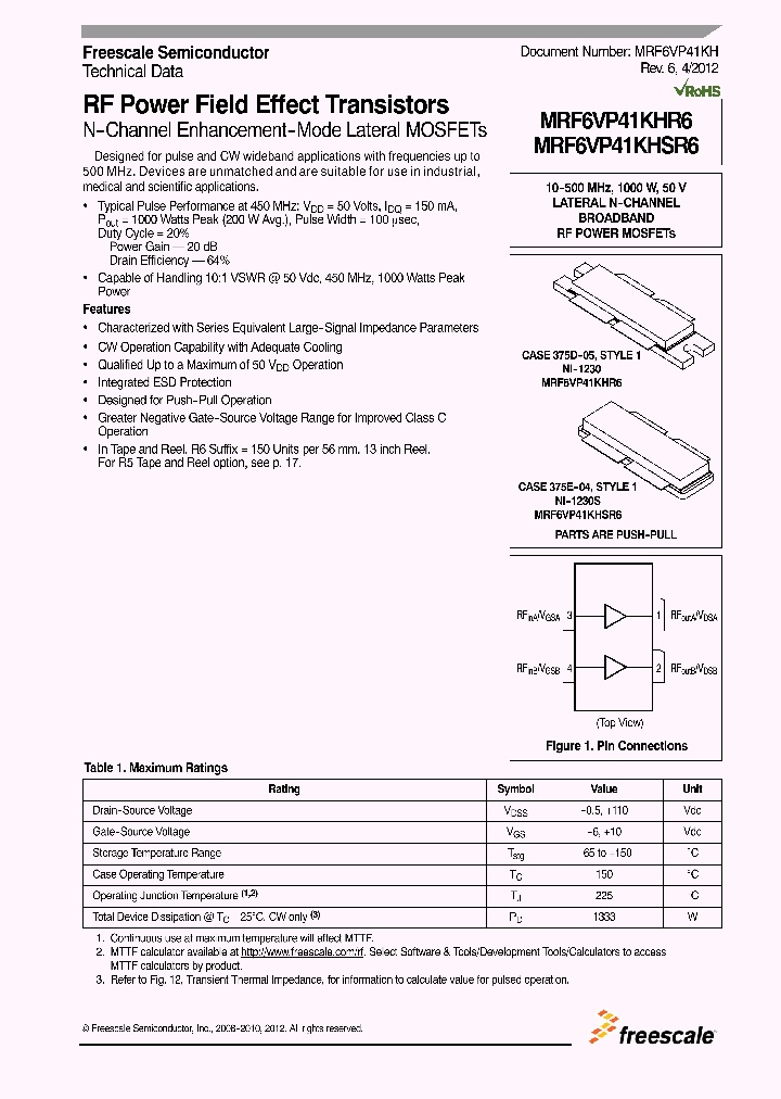 MRF6VP41KH_5496211.PDF Datasheet