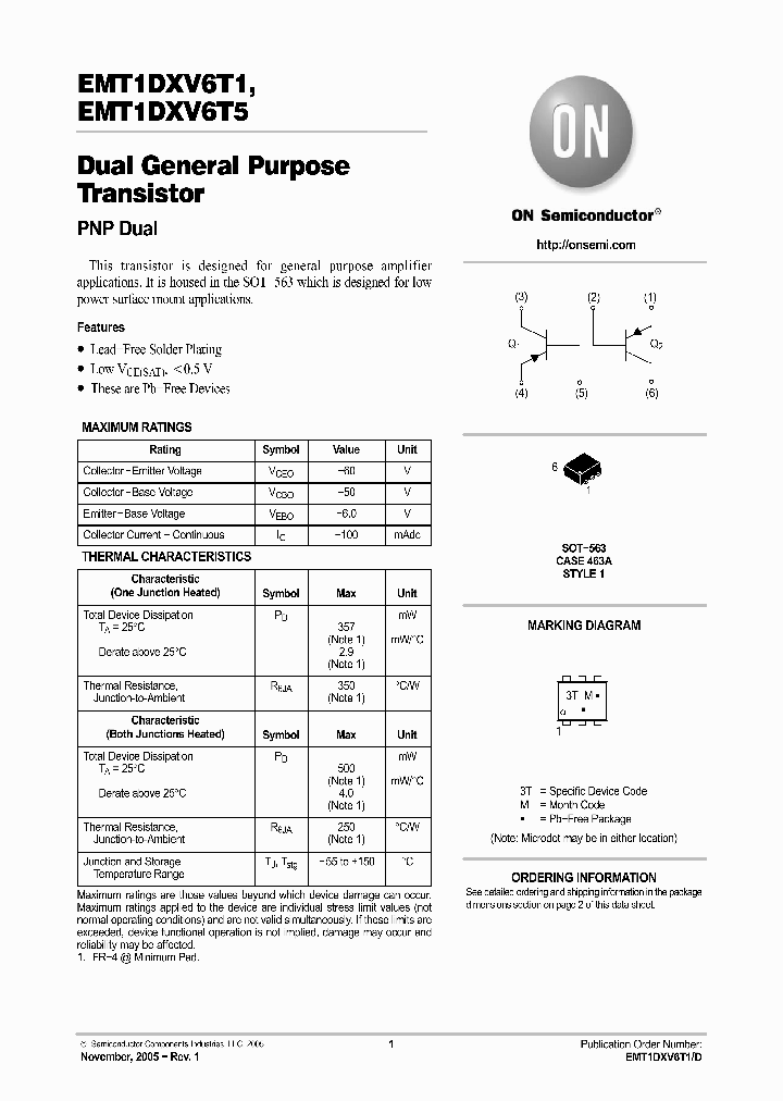 EMT1DXV6T1G_5516076.PDF Datasheet