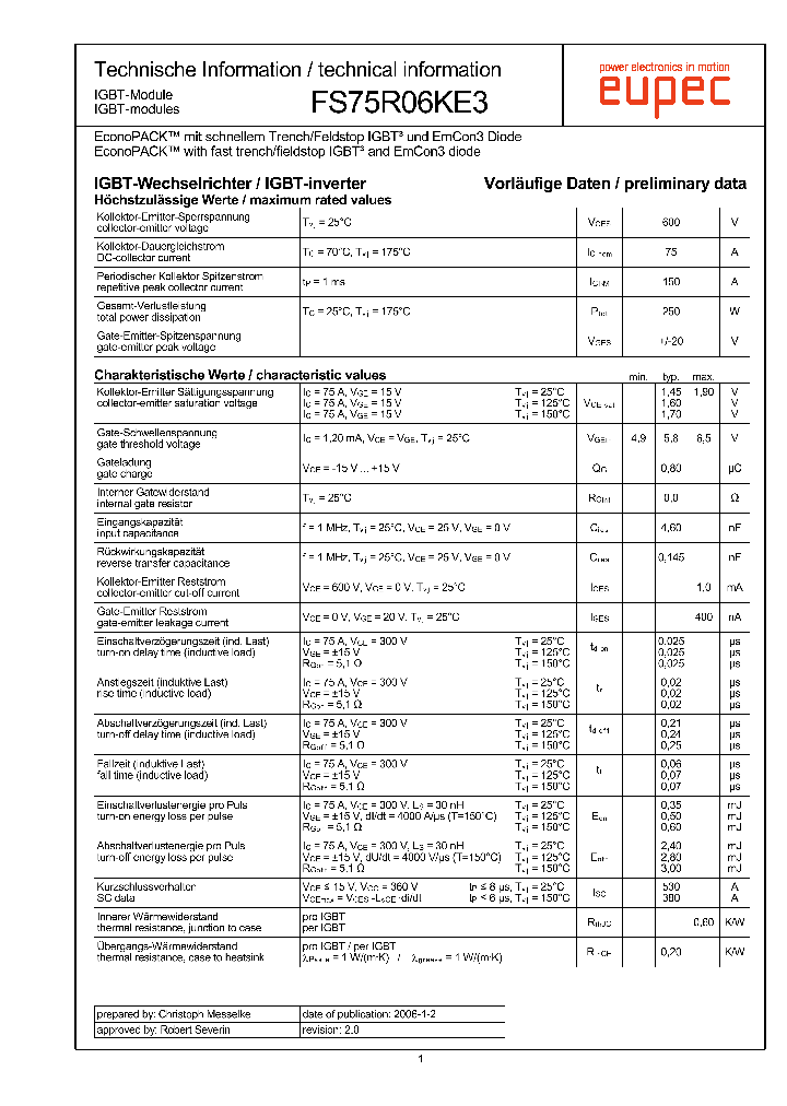 FS75R06KE3_5517590.PDF Datasheet